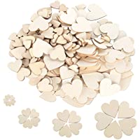 moinkerin 300 Piezas Corazones de Madera Rebanadas corazones madera boda para decoración de bodas- manualidades de…